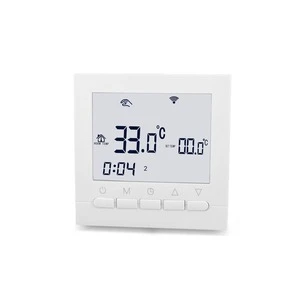 Touch screen thermostat for underfloor heating water manifold system