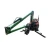 Tractor mounted timber grapple log crane in forestry machine