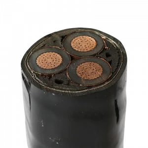 Traditional copper conductor XLPE STA PVC three core armored black cable