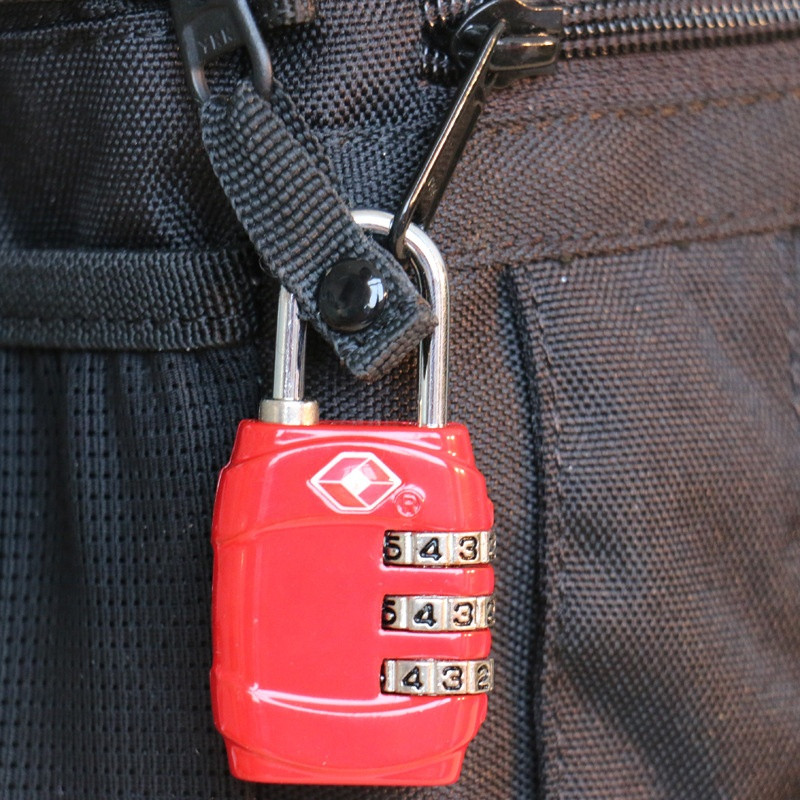 Travel lock 3-digit combination code lock safety seal security TSA waterproof customs clearance padlock