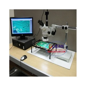 Trinocular Video Microscope sx4ts/Crystal sharp pictures. A necessary tool for SMT/SMD circuit boards inspection and other appli