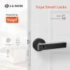 Tuya WiFi App Biometric Fingerprint Door Handle Digital Smart Door Lock