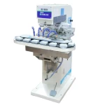 TXZ4-300-90 Rotary 4 Color Ink Cup Bottle Cap Pad Printing Machine With Shuttle