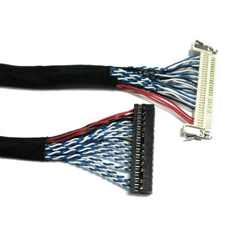 ul 1007 jae 1mm 30 pin lvds wire harness cable 30 pin lcd lvds 30pin edp cable wiring harness