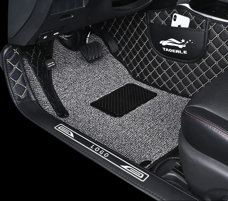 Universal Waterproof Cute Car Interior Accessories Easy To Clean &amp; Anti Slip Leather 3D 5D Car Mat Car Foot Mat