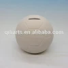 unpainted ceramics wholesale direct creative design cup fashion cute  money box  football ceramic piggy bank