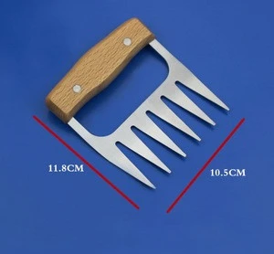 Useful wholesale BBQ tools stainless steel meat claws bear paws meat handler forks