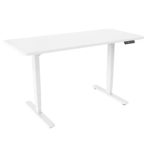 V-Mounts Electric Adjustable Height Adjustable Standing Desks Sit to Stand Desk in White Color