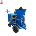 Variable output dry spraying refractory shotcrete gunning castable gunite machine applied in steel plant