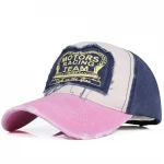 Vintage embroidery baseball cap distressed dad hat Men and women fashionable sun hat