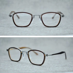 Vintage Square Clear Lens Glasses Frame Men Women Titanium Acetate Retro Eyeglasses Man Optical Spectacles Frames Eyewear