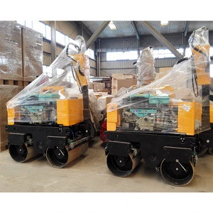 Walk behind double drum vibration baby roller compactor for sale