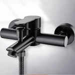 Wall mounted bath taps durable water tap faucet SUS304 shower black faucet