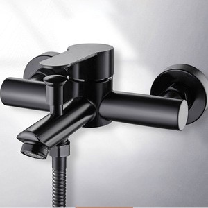 Wall mounted bath taps durable water tap faucet SUS304 shower black faucet
