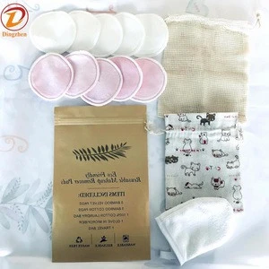 Washable Reusable Customized Makeup Remover Pad Newest Cheap Packaging Washable 10pcs Makeup Remover Pads Reusable Bamboo