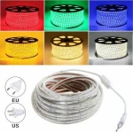 Waterproof SMD 5050 60leds/m LED Strip Lights 110V 220V Flexible Tape Rope Light