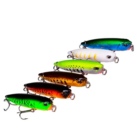 WeiHe 5.5g/6.5cm Artificial Fishing Lure 3D Eyes Hard Bait Bass Pike Fishing Tackle Minnow Crankbait Lures