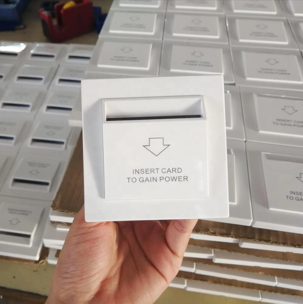 White Plastic Customize LOGO Energy Saving Electrical RF Card Switch