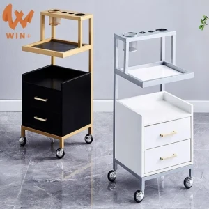 White salon equipment headspa rolling beauty hairdressing hair salon trolley cart