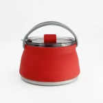 Wholesale 1200ml Kettle Portable Folding Traveling Kettle Food Grade Silicone Heater Hot Water Boiler