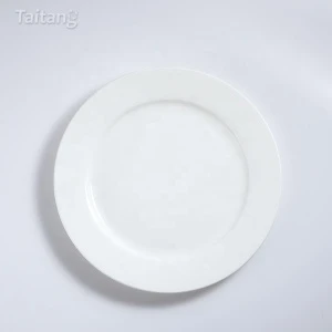 Wholesale 7&#39;&#39; Ceramic Catering Dinner Plates, Hotel Cheap Dinner Plates, Restaurant White Porcelain Dishes Dining Plate Set