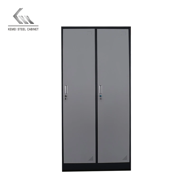 wholesale amoires 2 door steel wardrobe metal clothes cabinet key cupboard storage