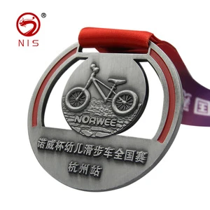 Wholesale award zinc alloy old metal bicycle sport souvenir 3d medals for sell