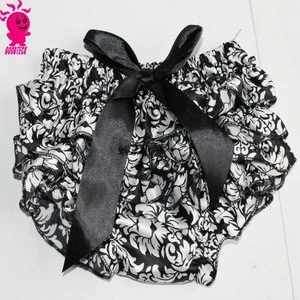 Wholesale baby clothes,new born infant beautiful pattern baby bloomer with bow