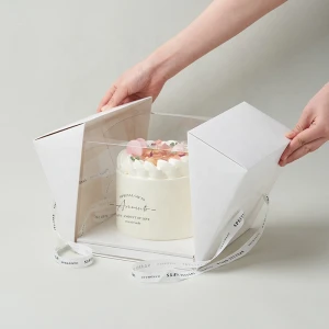 Wholesale Baked Cake High Quality Packaging Transparent Cake Box