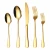 Import wholesale cheap gold silver color stainless steel tableware folk and knife set from China