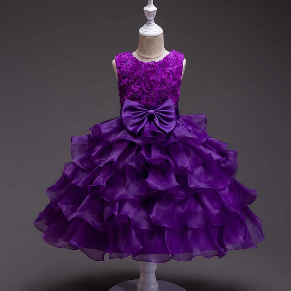 wholesale Children&#x27;s Flower Baby Girls Princess Tutu Dress Print Sleeveless Formal Clothing Dresses baby dress
