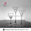 Wholesale clear tall glass candle holder crystal candle holder for wedding decoration