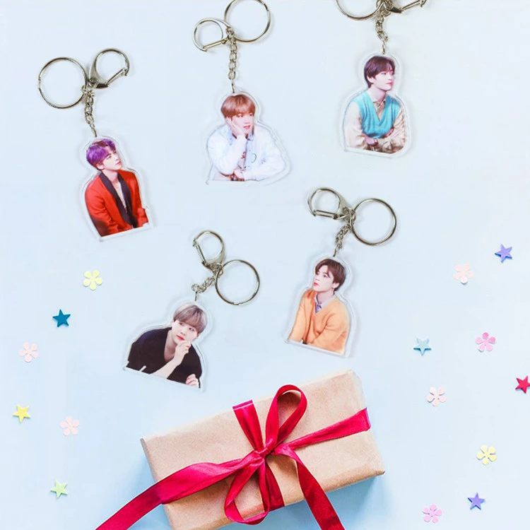 Wholesale Custom Kpop BTS Product Merchandise Keychains for Gift Set and Promotional Gift
