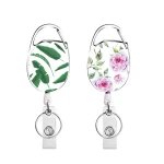 Wholesale Custom Retractable ID Badge Holder ID Badge Reels with Clip Retractable Badge Holder Office Worker Doctor