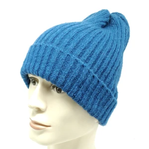 wholesale customised plain running cashmere rib knit beanie hats