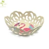 Wholesale Eco-friendly and biodegradable bamboo fiber hollow fruit vegetable basket filter water fruit tray dinner set plates