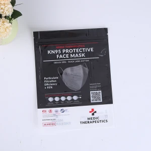 Wholesale Facial Mask Packaging N95 KN95 Heat Seal Biodegradable Manufacturers Plastic Ziplock Pouch Face Mask Packaging