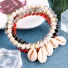 Wholesale Handmade Bohemian Crystal Seed Beads Natural Gold-plated Cowrie Sea Shell Bracelet Jewelry
