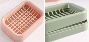 wholesale high quality square bathroom plastic soap box soap dish