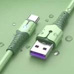 Wholesale Liquid silicone Fast Charging USB Cable Flowing Light Phone Accessories Data USB Cable