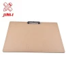 Wholesale low price high quality office durable natural color wooden hardboard mdf clipboard
