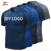Wholesale Mens round neck quick-drying sweatsuit Fitness jogging T-shirts