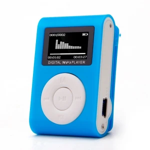 Wholesale Mini fm radio USB Metal Clip MP3 Player with LCD Screen Support SD TF Card Slot