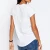 Import Wholesale Plain White Women T Shirt Custom Bulk Cotton Lady Tee Shirts With Step Hem from China