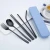Import Wholesale Portable Stainless Steel Flatware Set Include Fork Spoon Chopsticks With Pouch Dishwasher from China