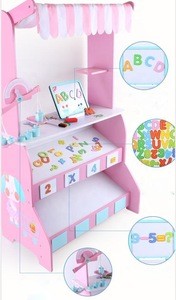 Wholesale Preschool Educational Kids Wooden Pink Booth Set Toy