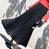Wholesale quality elegant ladies beautiful designer spring summer latest long pleated skirt design 2019