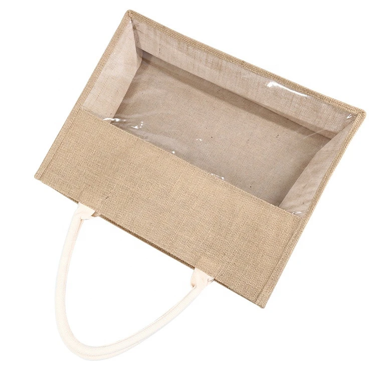 Wholesale Reusable Tote Jute Shopping Bag Printed With Logo