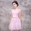 wholesale short navy lace peach pink woman fat wedding real sample bridesmaid dress