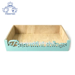 Wholesale wood jewelry trays serving with letter sign, Wooden Carving Serving Tray - Decorative wood tray by Carving.Craft